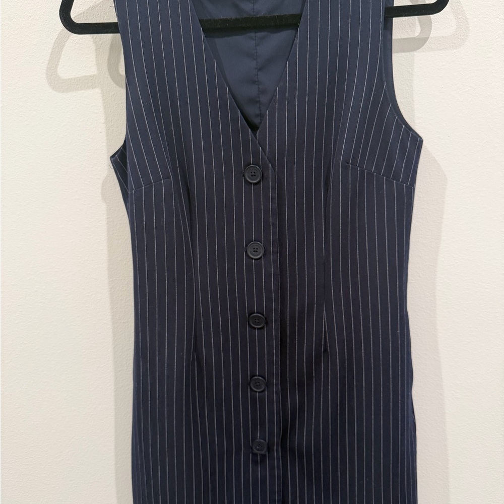 Steve Madden Navy and White Striped Dress